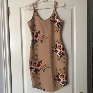 Floral nude dress